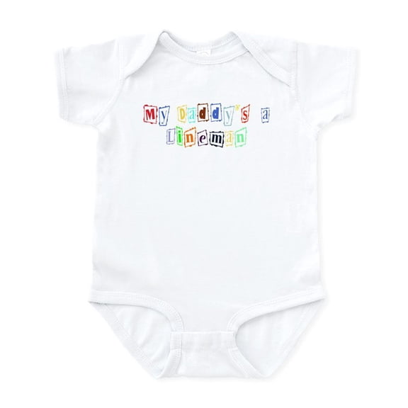 CafePress - My Daddy's A Lineman Infant Bodysuit - Baby Light Bodysuit, Size Newborn - 24 Months