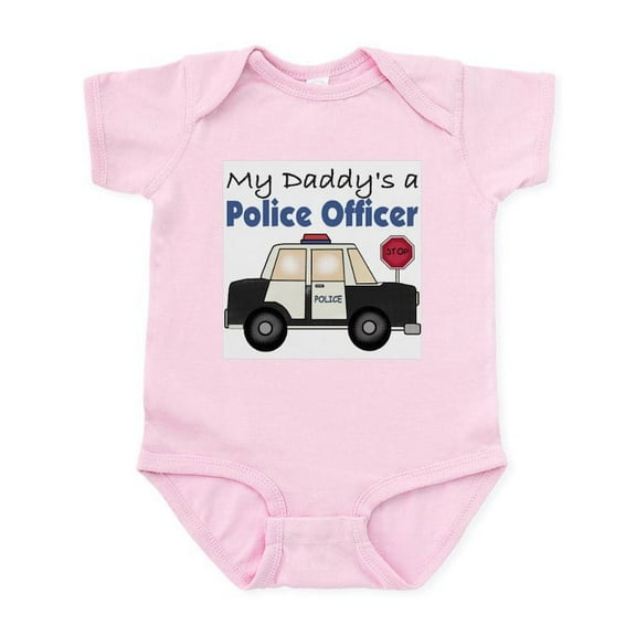 CafePress - My Daddy's A Police Officer Infant Bodysuit - Baby Light Bodysuit, Size Newborn - 24 Months