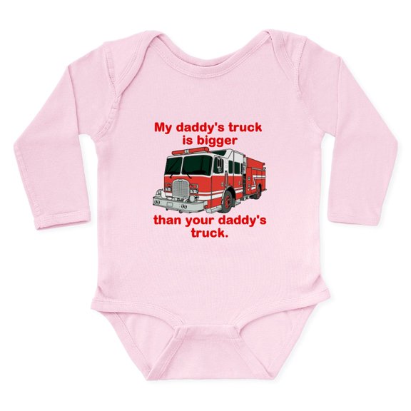CafePress - My Daddys Truck Body Suit - Long Sleeve Cotton Baby Bodysuit
