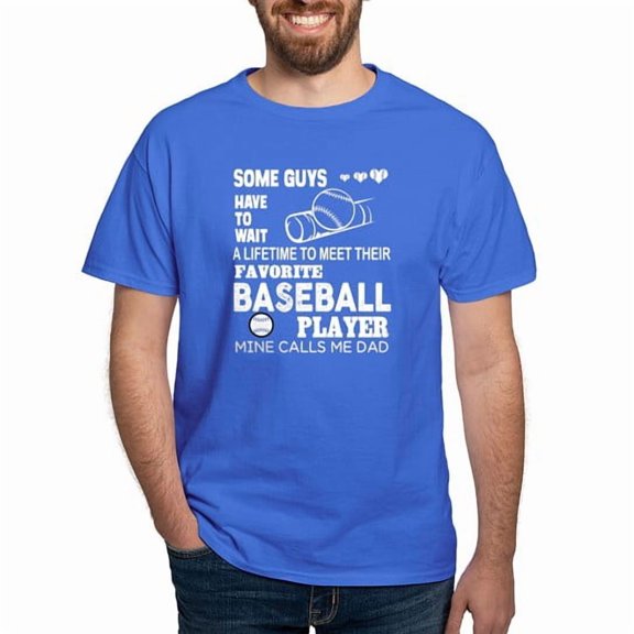 CafePress - My Favorite Baseball Player Calls Me Dad T T Shirt - Men's Classic Cotton T-Shirts