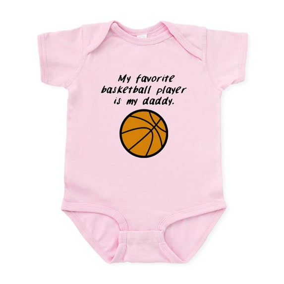 CafePress - My Favorite Basketball Player Is My Daddy Body Sui - Baby Light Bodysuit, Size Newborn - 24 Months