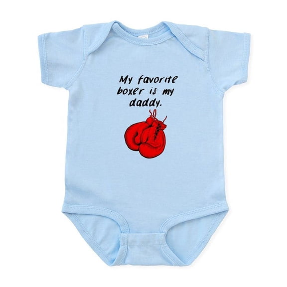 CafePress - My Favorite Boxer Is My Daddy Body Suit - Baby Light Bodysuit, Size Newborn - 24 Months