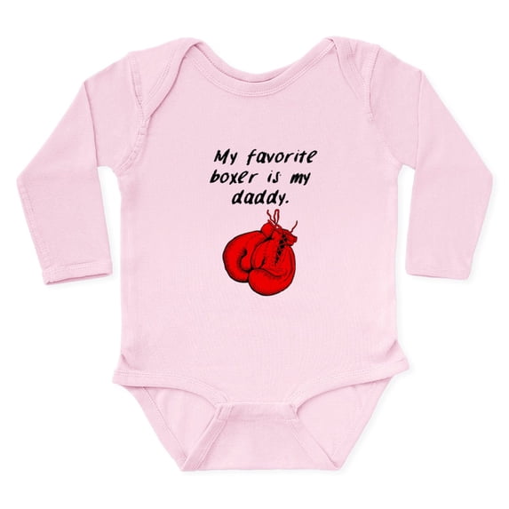 CafePress - My Favorite Boxer Is My Daddy Body Suit - Long Sleeve Cotton Baby Bodysuit