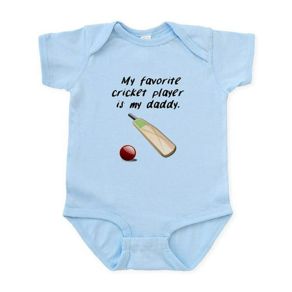 CafePress - My Favorite Cricket Player Is My Daddy Body Suit - Baby Light Bodysuit, Size Newborn - 24 Months