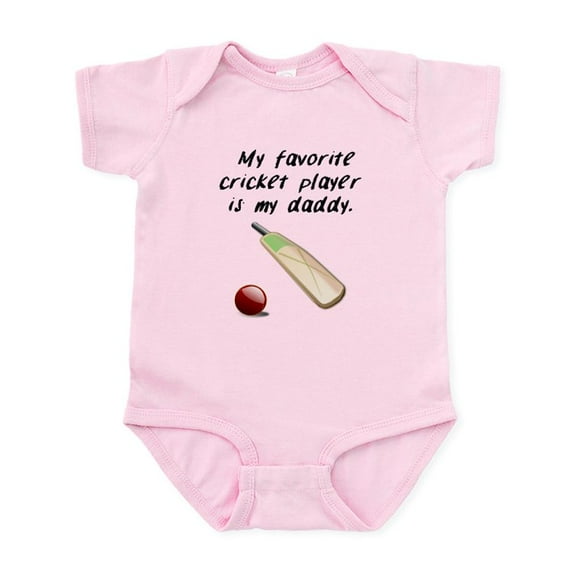 CafePress - My Favorite Cricket Player Is My Daddy Body Suit - Baby Light Bodysuit, Size Newborn - 24 Months