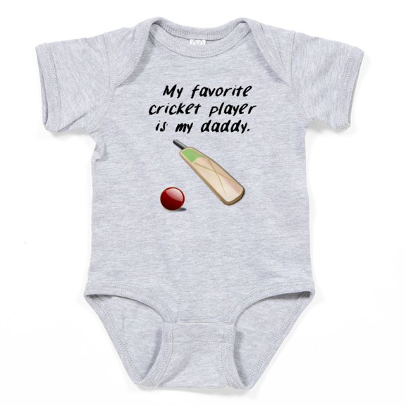 CafePress - My Favorite Cricket Player Is My Daddy Body Suit - Cute Infant Bodysuit Baby Romper - Size Newborn - 24 Months