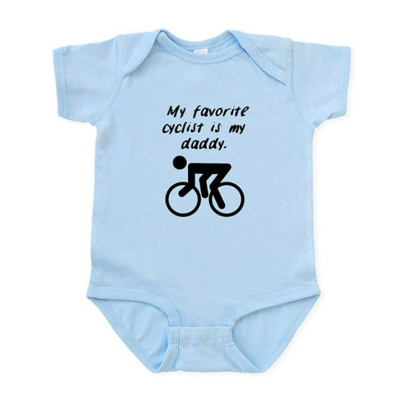 CafePress - My Favorite Cyclist Is My Daddy Body Suit - Baby Light Bodysuit, Size Newborn - 24 Months
