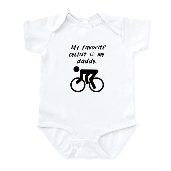 CafePress - My Favorite Cyclist Is My Daddy Body Suit - Baby Light Bodysuit, Size Newborn - 24 Months