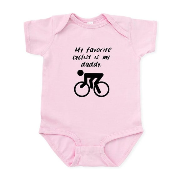CafePress - My Favorite Cyclist Is My Daddy Body Suit - Baby Light Bodysuit, Size Newborn - 24 Months