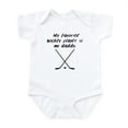 thumbnail image 1 of CafePress - My Favorite Hockey Player Is My Daddy Body Suit - Baby Light Bodysuit, Size Newborn - 24 Months, 1 of 4