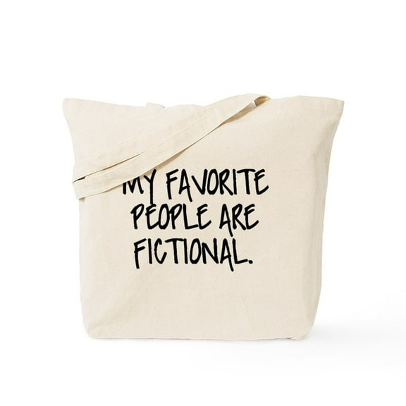 CafePress - My Favorite People Are Fictional Tote Bag - Unisex Canvas Tote Bag, Beige, 1-Piece