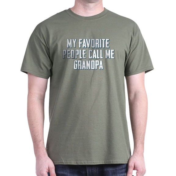 CafePress - My Favorite People Call Me Grandpa Dark T Shirt - Men's Classic Graphic Cotton T-Shirt