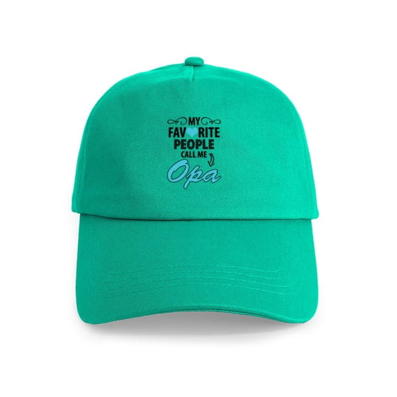 CafePress - My Favorite People Call Me Opa - Adjustable 100% Brushed Unisex Casual Cotton Baseball Cap, Beige, 1