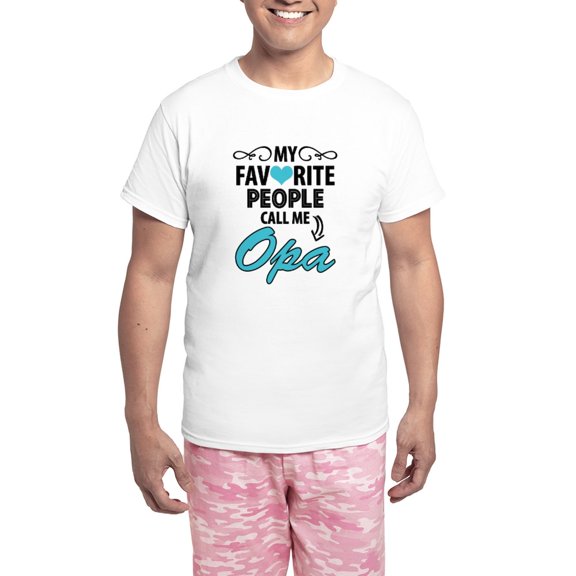 CafePress - My Favorite People Call Me Opa Pajamas - Men's Light Loose Fit Cotton Pajama Set