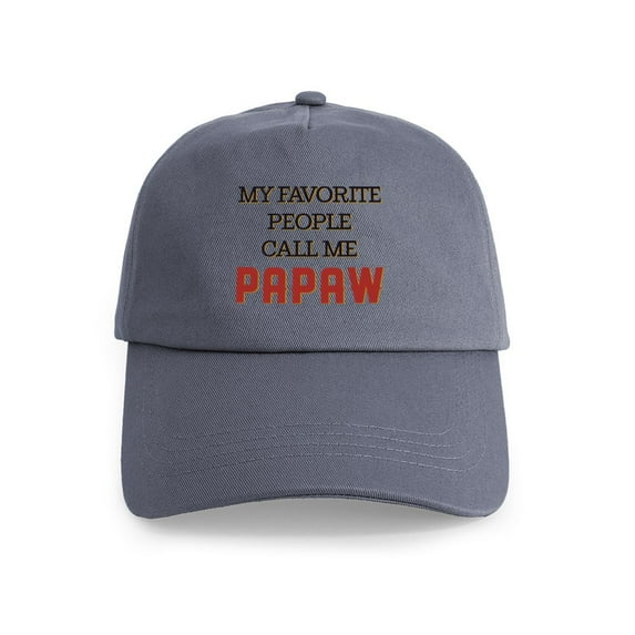 CafePress - My Favorite People Call Me Papaw Cap - Adjustable 100% Brushed Unisex Casual Cotton Baseball Cap, Beige, 1