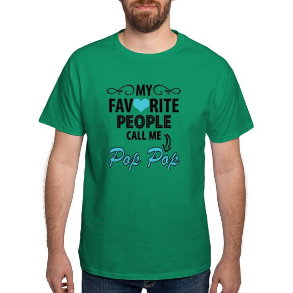 CafePress - My Favorite People Call Me Pop Pop T Shirt - Men's Classic Graphic Cotton T-Shirt
