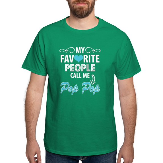 CafePress - My Favorite People Call Me Pop Pop T Shirt - Men's Classic Graphic Cotton T-Shirt