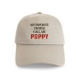 thumbnail image 1 of CafePress - My Favorite People Call Me Poppy Cap - Adjustable 100% Brushed Unisex Casual Cotton Baseball Cap, Beige, 1, 1 of 2