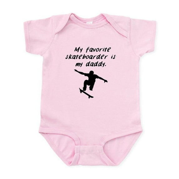 CafePress - My Favorite Skateboarder Is My Daddy Body Suit - Baby Light Bodysuit, Size Newborn - 24 Months