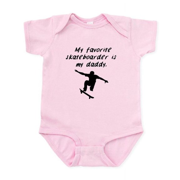 CafePress - My Favorite Skateboarder Is My Daddy Body Suit - Baby Light Bodysuit, Size Newborn - 24 Months