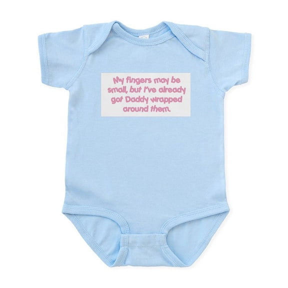 CafePress - My Fingers May Be Small... Infant Bodysuit - Baby Light Bodysuit, Size Newborn - 24 Months