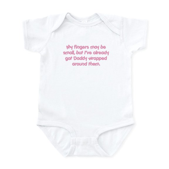 CafePress - My Fingers May Be Small... Infant Bodysuit - Baby Light Bodysuit, Size Newborn - 24 Months