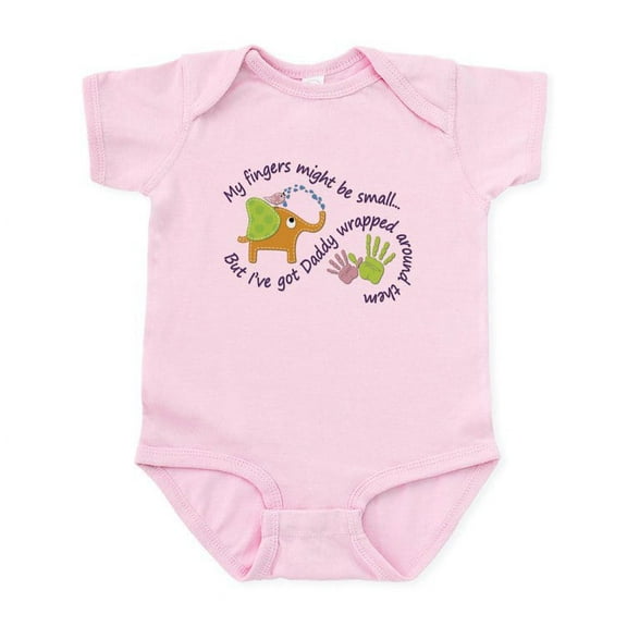 CafePress - My Fingers Might Be Small, But Ive Got D Body Suit - Baby Light Bodysuit, Size Newborn - 24 Months