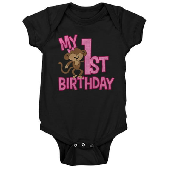 CafePress - My First Birthday Pink - Cute Infant Bodysuit Baby Romper
