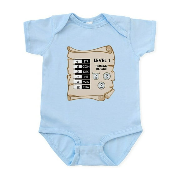 CafePress - My First Character Sheet: Longsleeve Onesie Body S - Baby Light Bodysuit, Size Newborn - 24 Months