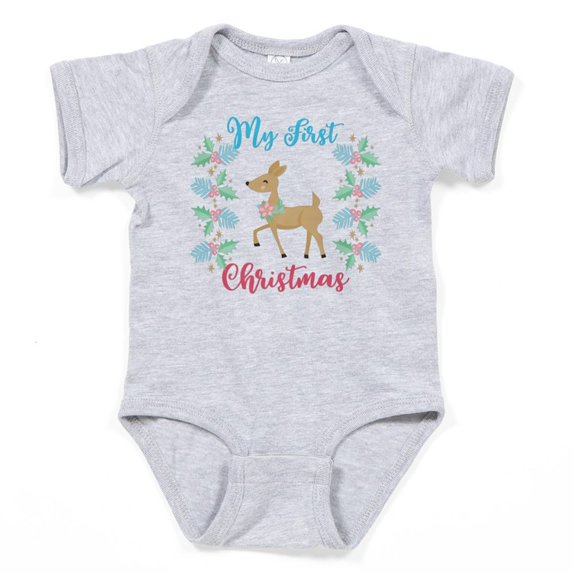 CafePress - My First Christmas Body Suit - Cute Infant Bodysuit Baby Romper - Size Newborn - 24 Months