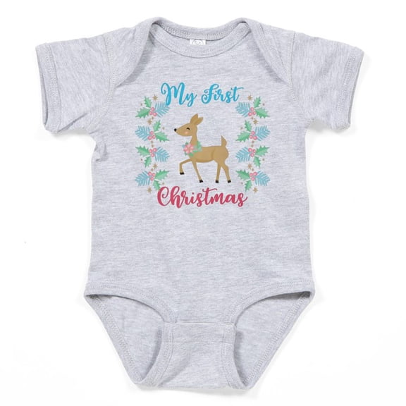 CafePress - My First Christmas Body Suit - Cute Infant Bodysuit Baby Romper - Size Newborn - 24 Months