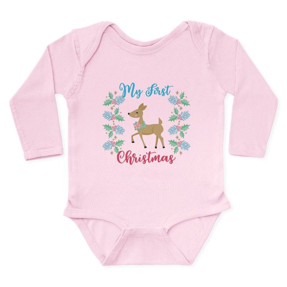CafePress - My First Christmas Body Suit - Long Sleeve Infant Bodysuit