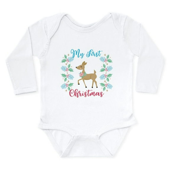 CafePress - My First Christmas Body Suit - Long Sleeve Infant Bodysuit