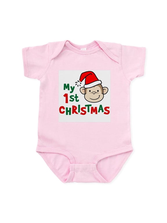 - My First Christmas Monkey Infant Bodysuit - Baby Light Bodysuit, Size Newborn - 24 Months