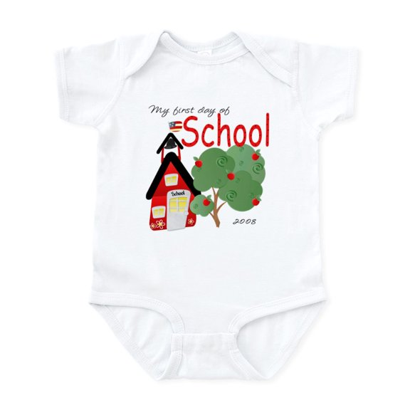 CafePress - My First Day Of School 2008 Infant Bodysuit - Baby Light Bodysuit, Size Newborn - 24 Months