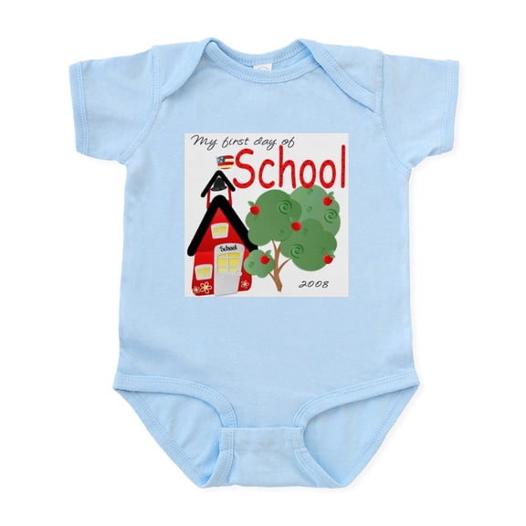 CafePress - My First Day Of School 2008 Infant Bodysuit - Baby Light Bodysuit, Size Newborn - 24 Months
