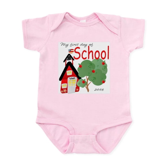 CafePress - My First Day Of School 2008 Infant Bodysuit - Baby Light Bodysuit, Size Newborn - 24 Months