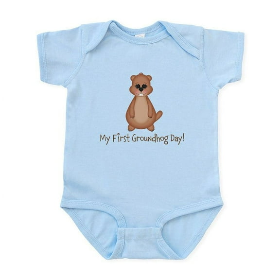 CafePress - My First Groundhog Day! Body Suit - Baby Light Bodysuit, Size Newborn - 24 Months