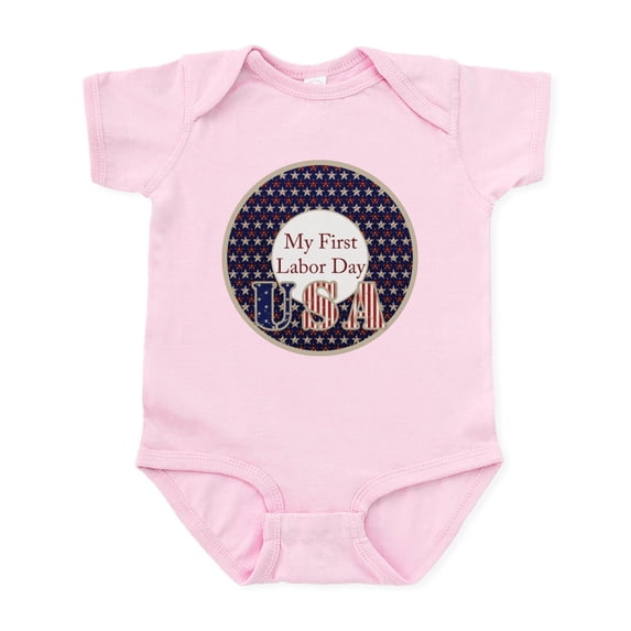 CafePress - My First Labor Day Milestone Body Suit - Baby Light Bodysuit, Size Newborn - 24 Months