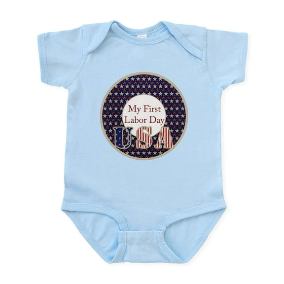 CafePress - My First Labor Day Milestone Body Suit - Baby Light Bodysuit, Size Newborn - 24 Months