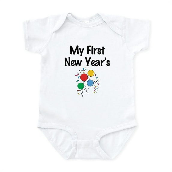 CafePress - My First New Year's Infant Bodysuit - Baby Light Bodysuit, Size Newborn - 24 Months