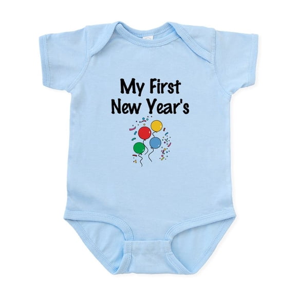 CafePress - My First New Year's Infant Bodysuit - Baby Light Bodysuit, Size Newborn - 24 Months