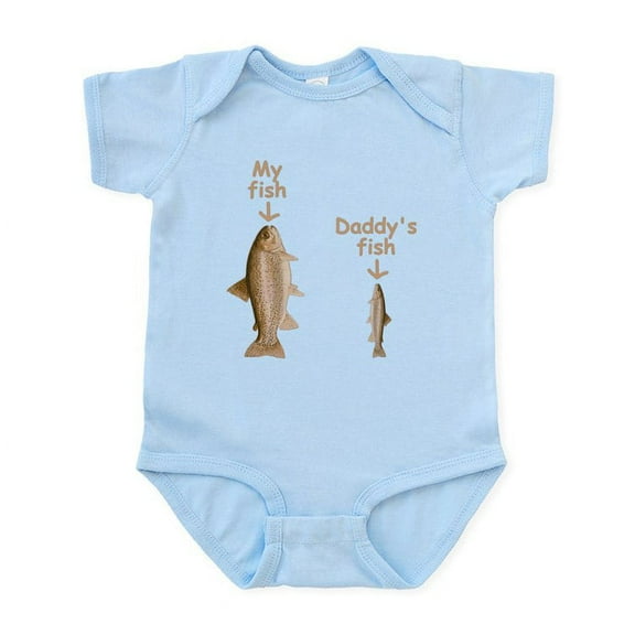 CafePress - My Fish, Daddys Fish - Baby Light Bodysuit, Size Newborn - 24 Months