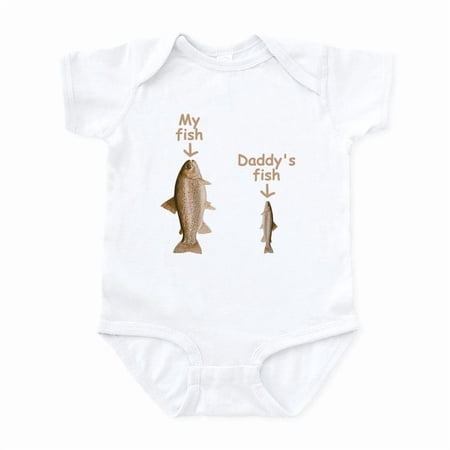 CafePress - My Fish, Daddys Fish - Baby Light Bodysuit, Size Newborn - 24 Months