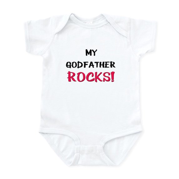 CafePress - My GODFATHER ROCKS! Infant Bodysuit - Baby Light Bodysuit, Size Newborn - 24 Months