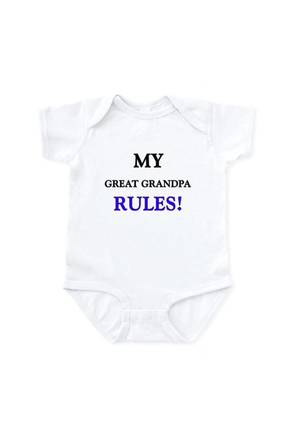 - My GREAT GRANDPA Rules! Infant Bodysuit - Baby Light Bodysuit, Size Newborn - 24 Months