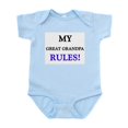 thumbnail image 1 of CafePress - My GREAT GRANDPA Rules! Infant Bodysuit - Baby Light Bodysuit, Size Newborn - 24 Months, 1 of 4