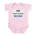 thumbnail image 1 of CafePress - My GREAT GRANDPA Rules! Infant Bodysuit - Baby Light Bodysuit, Size Newborn - 24 Months, 1 of 4
