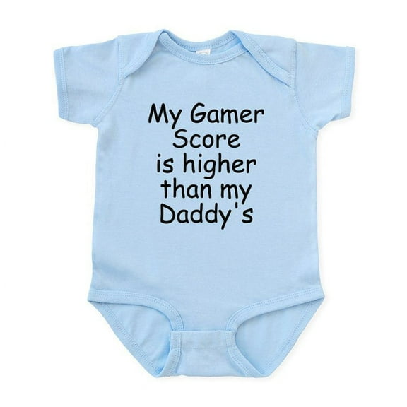 CafePress - My Gamer Score Infant Bodysuit - Baby Light Bodysuit, Size Newborn - 24 Months