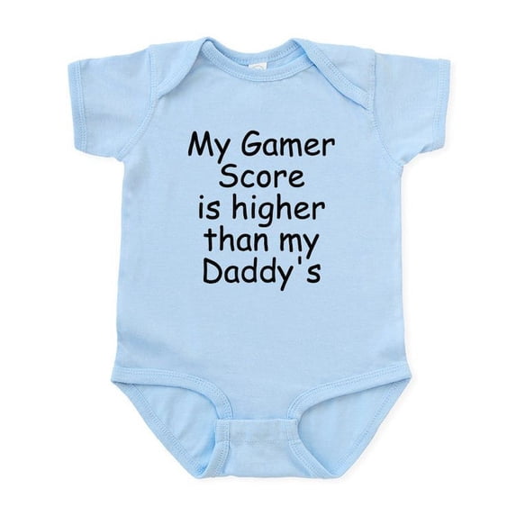 CafePress - My Gamer Score Infant Bodysuit - Baby Light Bodysuit, Size Newborn - 24 Months